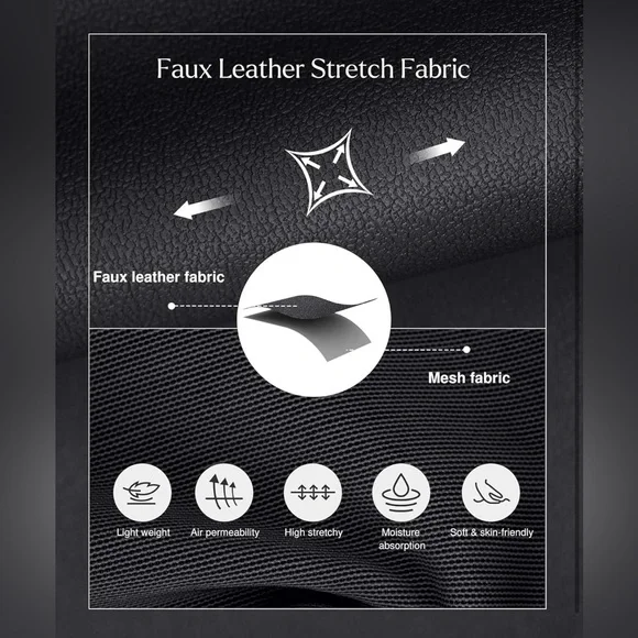 Popilush Leather Corset Lace Shapewear Bodysuits Tummy Control Faux Leather - Picture 5 of 9